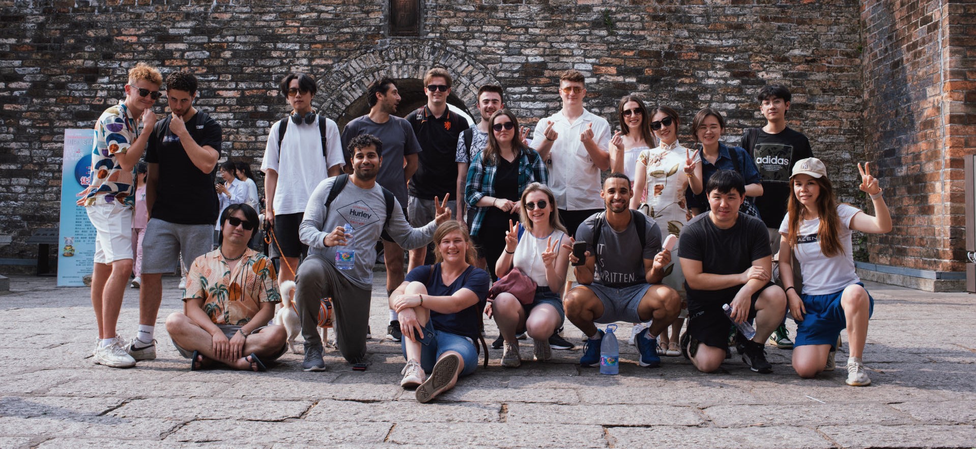 Group of English teachers having fun in China