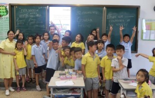 students in a classroom in China